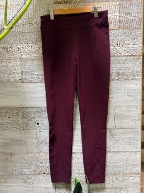SPANX | High-Rise Micro-Rib Control Top Skimmer Ankle Leggings - Women S, Wine